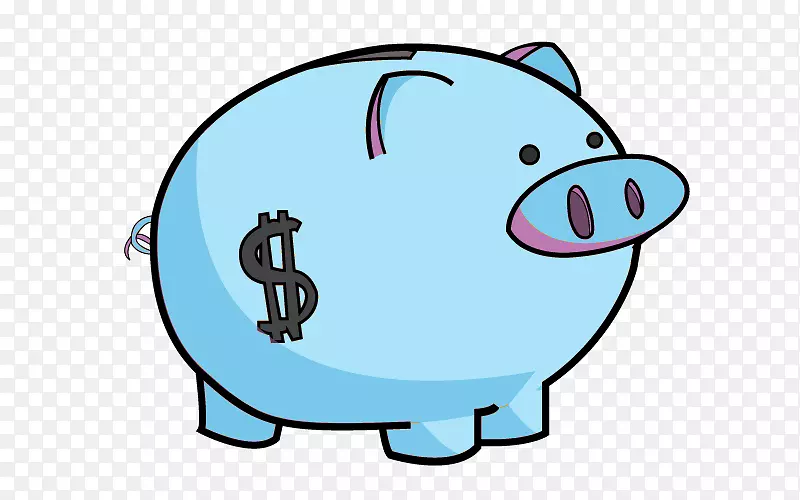 剪贴画小猪银行储蓄银行-银行