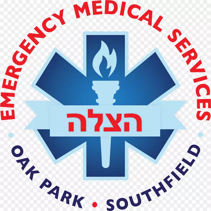 Hatzalah标志紧急医疗服务组织品牌-底特律夜间救护车