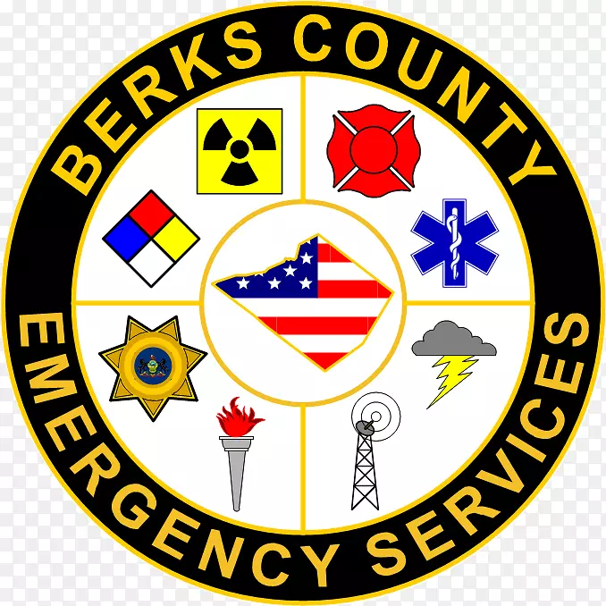 伯克斯县，宾夕法尼亚州紧急医疗服务组织-穆伦伯格县911标志