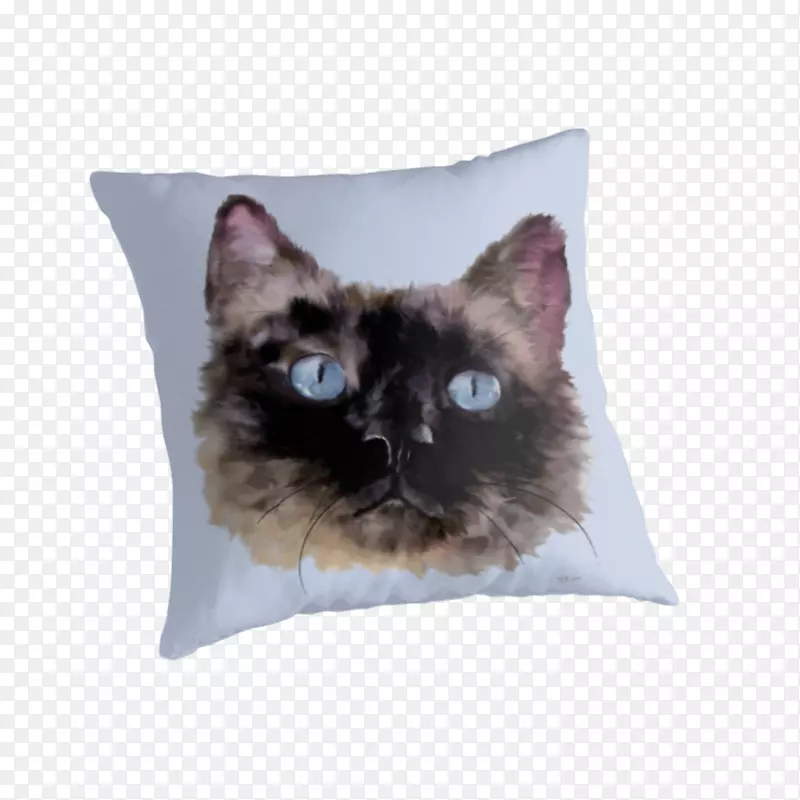 Zazzle纸印刷波斯猫画布-蓝色暹罗猫画