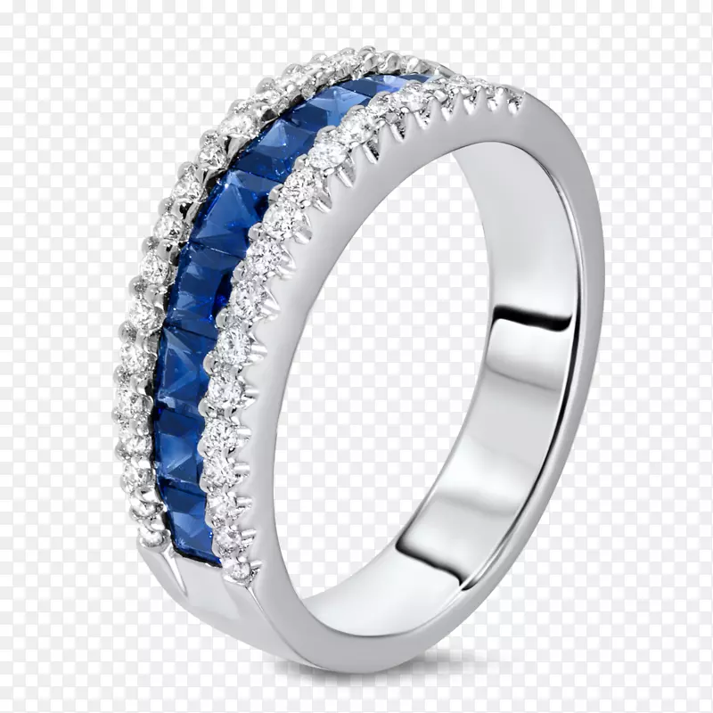 蓝宝石png图片戒指珠宝钻石蓝宝石钻石戒指设置