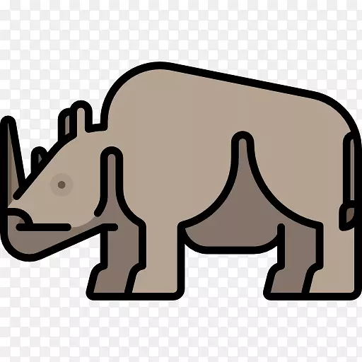 剪贴画食肉动物猛犸象犀牛