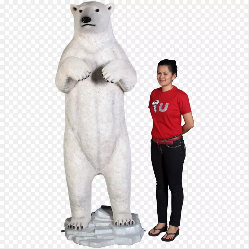 北极熊站立雕塑