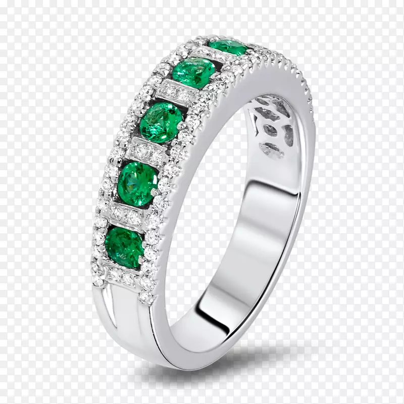 翡翠结婚戒指钻石宝石祖母绿戒指