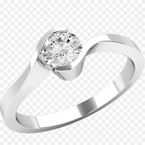 结婚戒指公主切割订婚戒指钻石切割钻石戒指女性