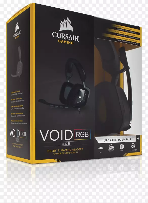 Corsair voidpro RGB 7.1环绕声耳机Corsair组件耳机-空游戏耳机蓝色