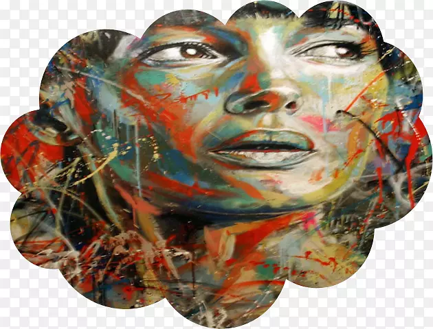 街头艺术面具，美丽的混沌，大卫·沃克-艾尔·范宁·马尔菲森