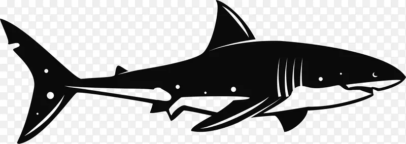 鲨鱼剪贴画图形插图-鲨鱼