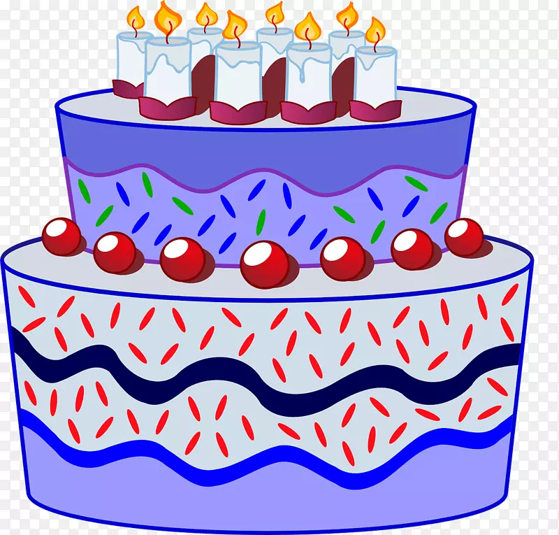 蛋糕糖霜和糖霜派对蛋糕生日蛋糕-蛋糕