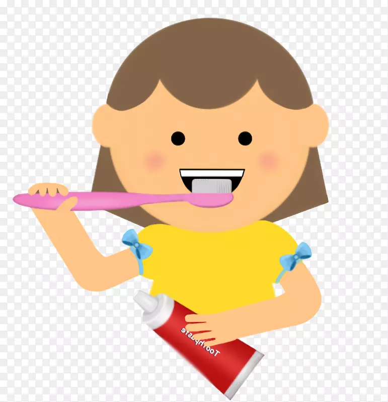 剪贴画牙刷人牙科学-儿童