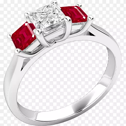 红宝石钻石结婚戒指订婚戒指.宝石戒指类型
