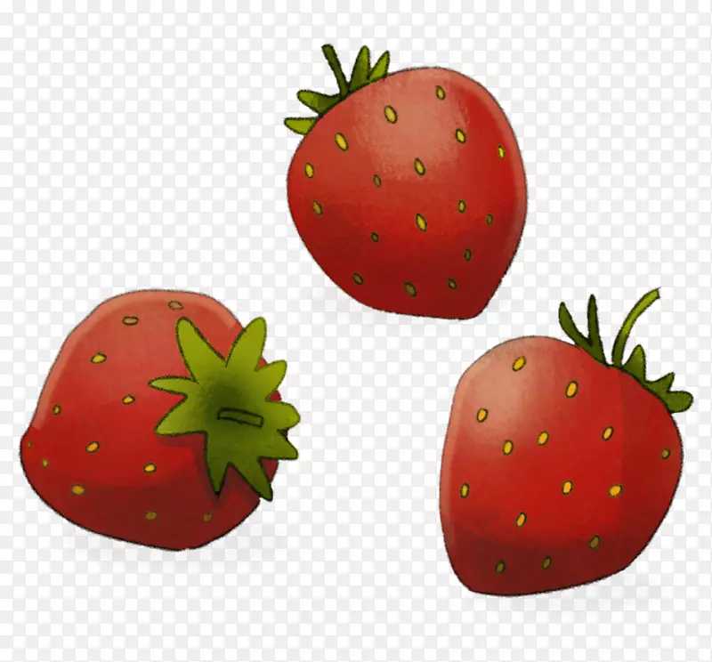 草莓插画早餐产品设计-草莓