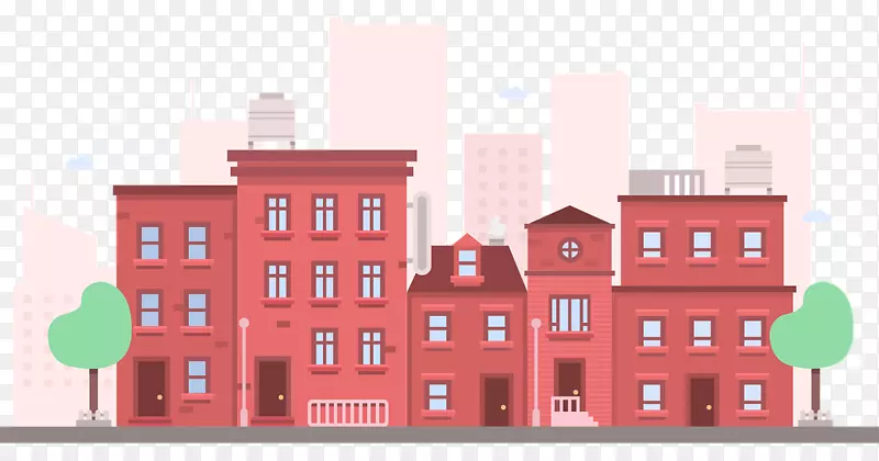 剪贴画公寓楼插图房屋-公寓
