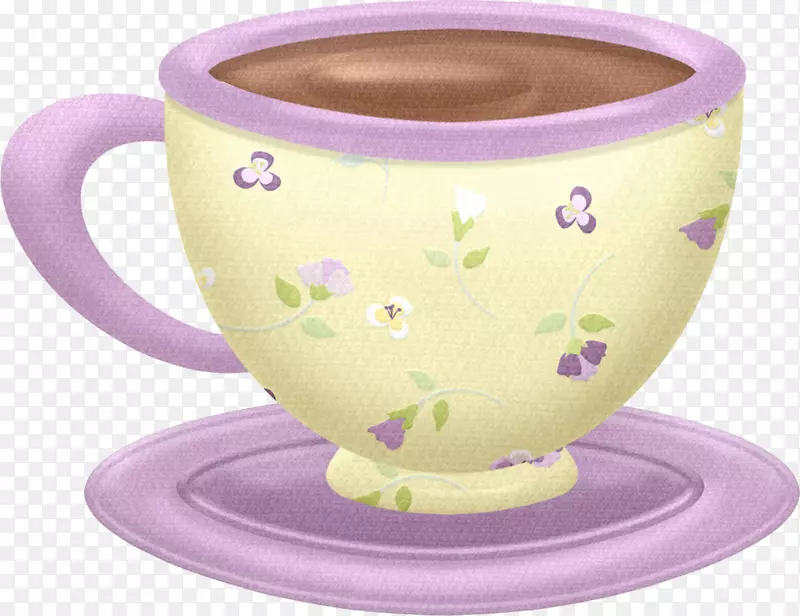 茶杯咖啡茶壶夹艺术茶