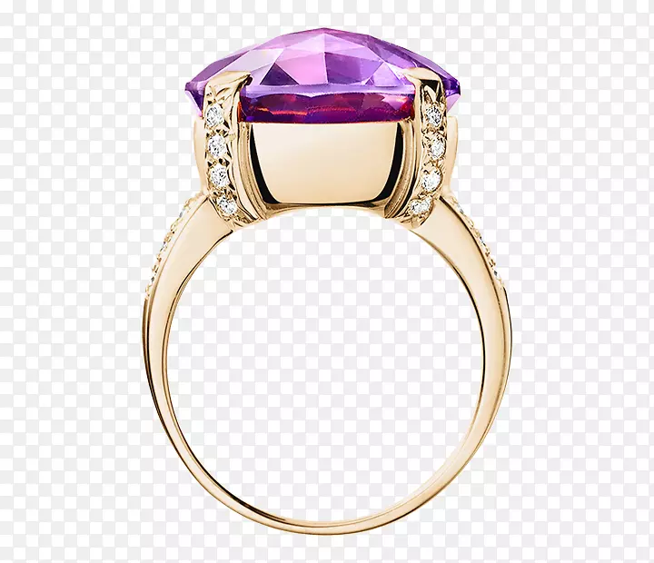 紫水晶戒指紫身珠宝戒指