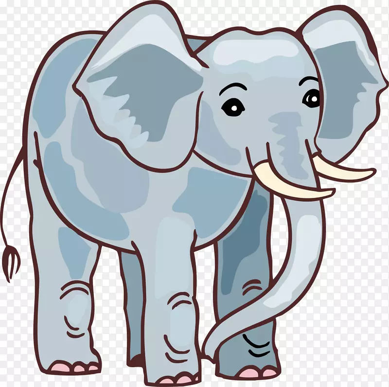 非洲灌木象绘制png图片图像.大象