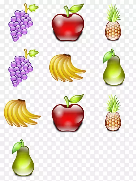 水果食品蔬菜素食烹饪电脑图标-水果袋设计