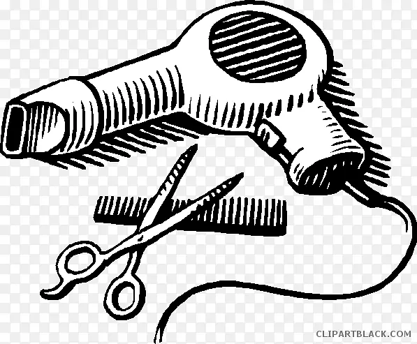梳子干燥机理发师剪刀