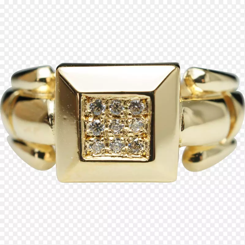 戒指大小的彩色金饰钻石戒指