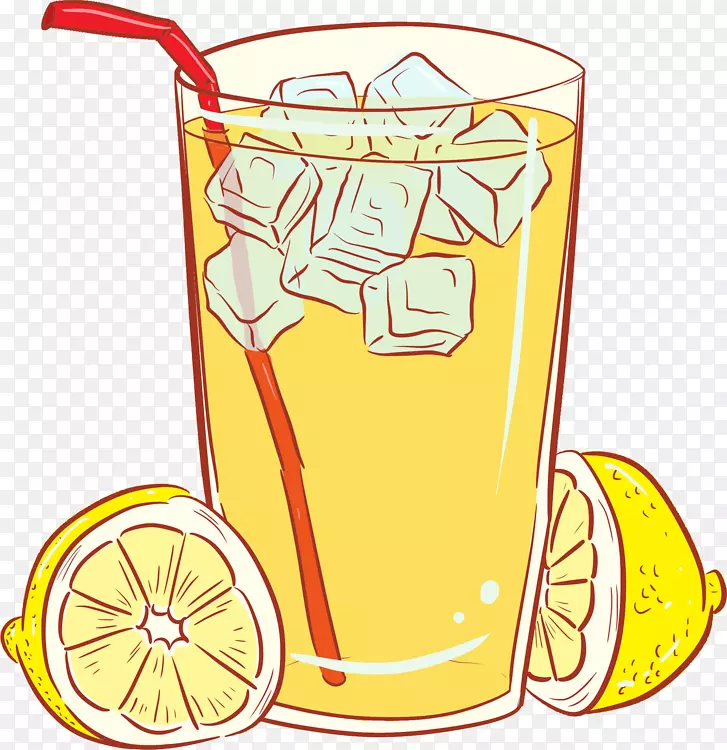 柠檬水汽水饮料剪辑艺术果汁开放部分-柠檬水