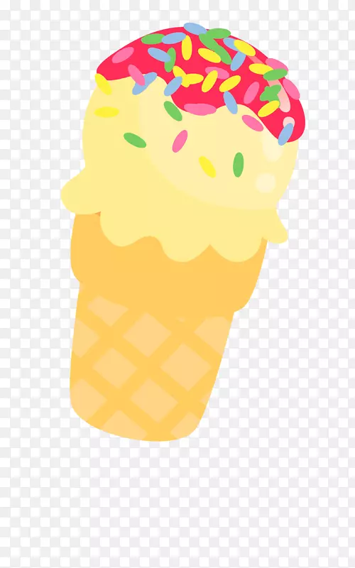 冰淇淋锥夹艺术苹果派-冰淇淋