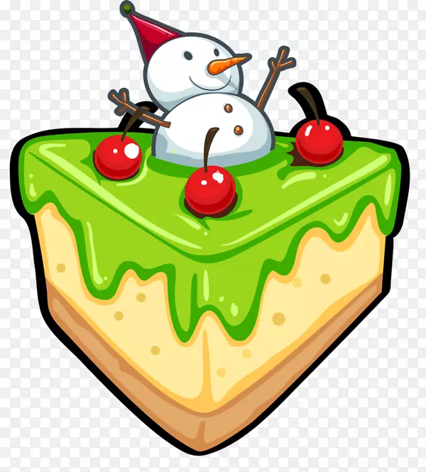蛋糕糖霜和糖霜圆木圣诞蛋糕