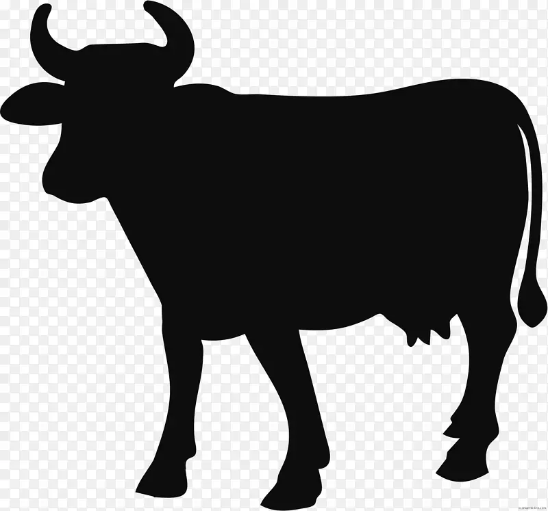 安格斯牛，肉牛，夏洛莱牛，赫里福德牛，荷斯坦牛，弗里西亚牛，剪影