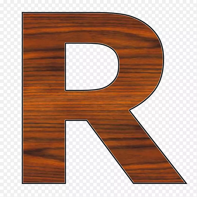 木材字母表字体