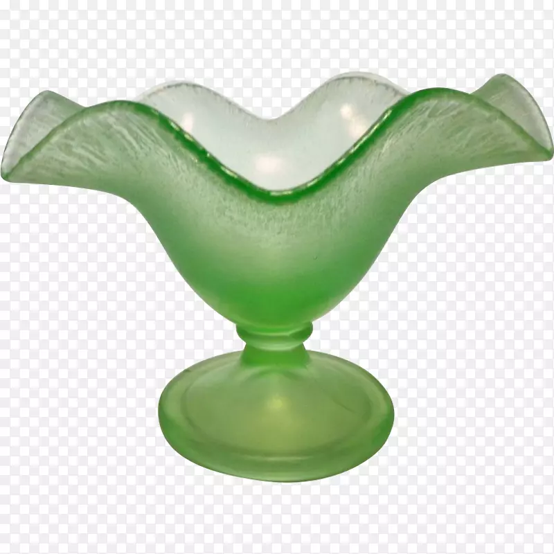 芬顿艺术玻璃公司Fenton艺术玻璃花瓶绿色花瓶