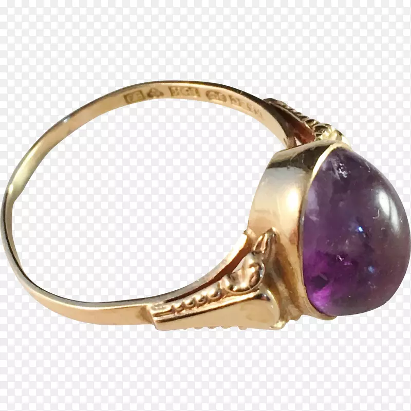 紫水晶戒指，银紫色珠宝