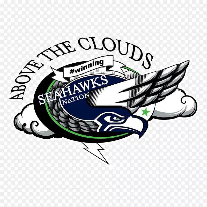 标志西雅图海鹰剪贴画图形设计-西雅图海鹰
