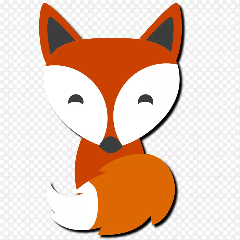 绘制猫狐图形卡通-小狐狸