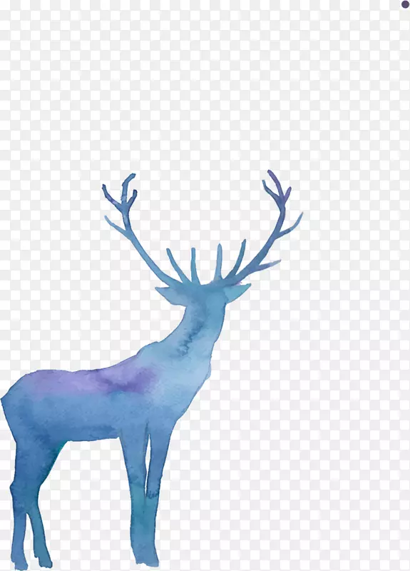 驯鹿麋鹿图形剪辑艺术-鹿