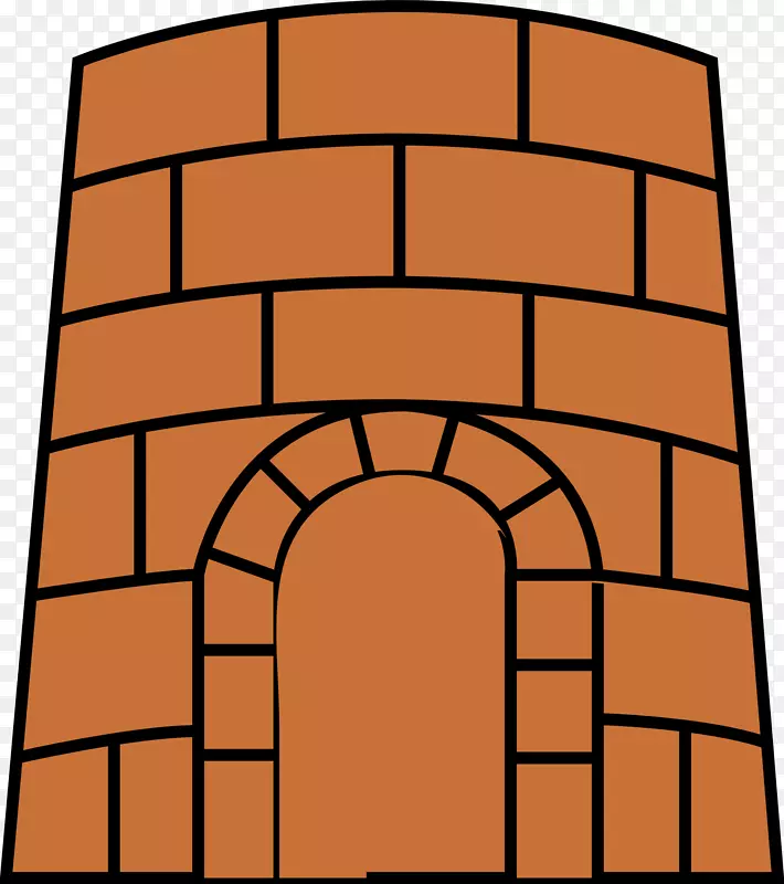 剪贴画城堡形象强化塔楼素描-城堡