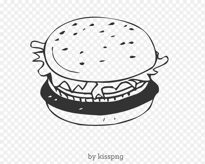 汉堡包卡通透明剪报