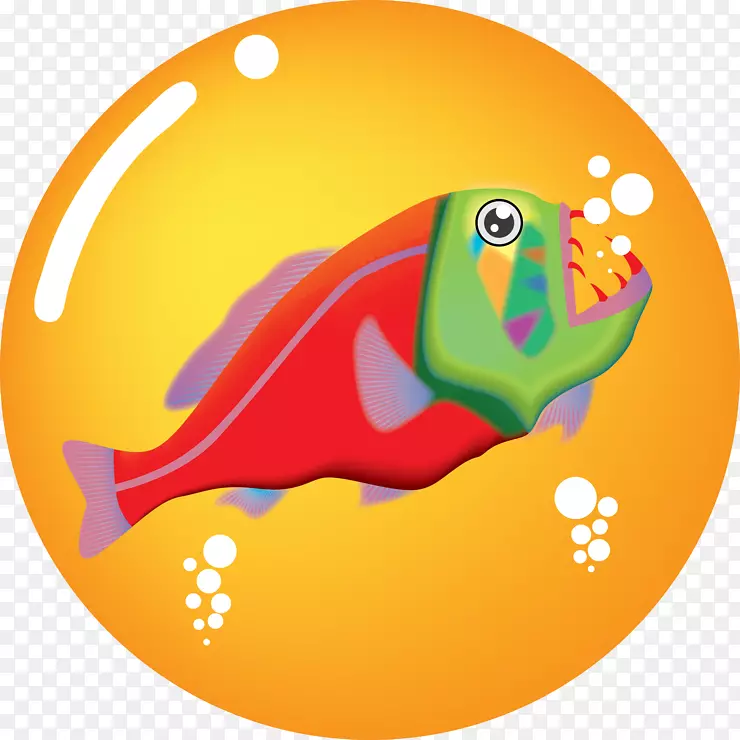 插图剪辑艺术鱼类橙色S.A。-鱼