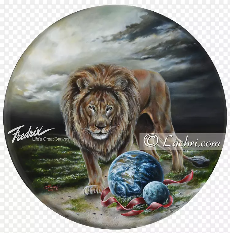 狮子画油画艺术家-狮子