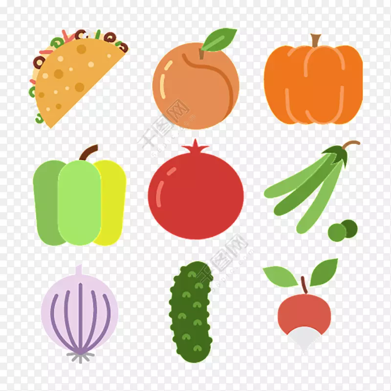 食物、蔬菜、素食菜、水果生菜-建议图标