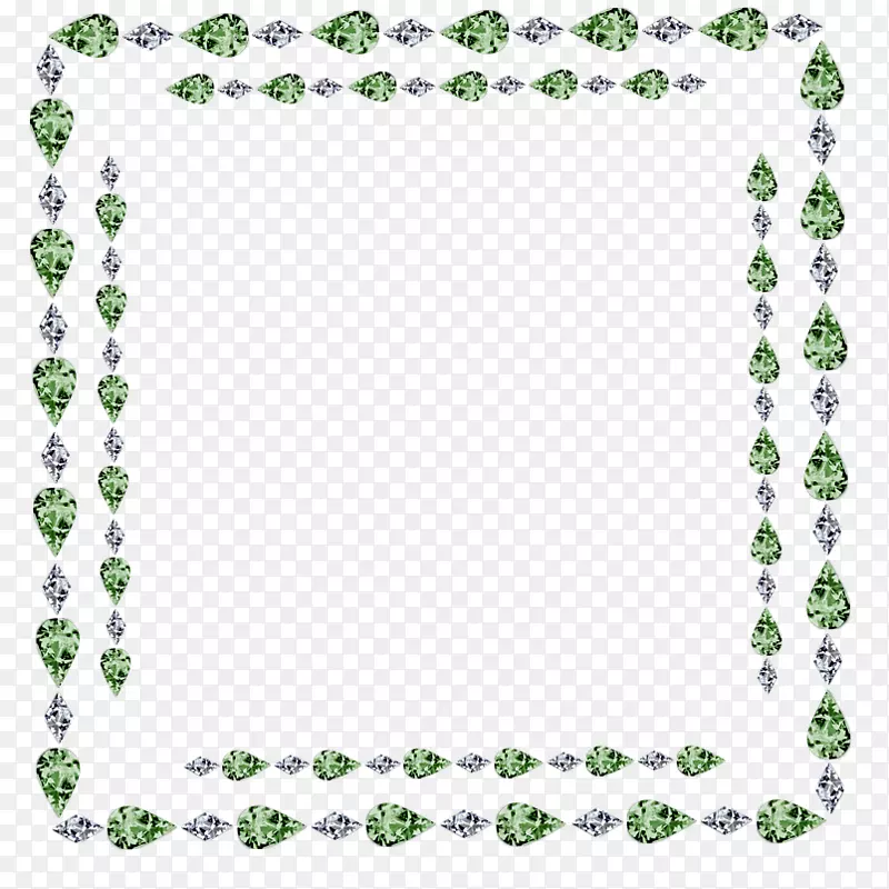 剪贴画钻石png图片宝石边界和框架.绿宝石边框
