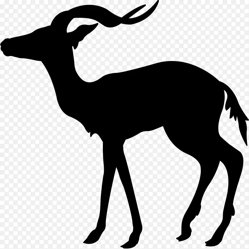 鹿羚羊剪贴画动物轮廓