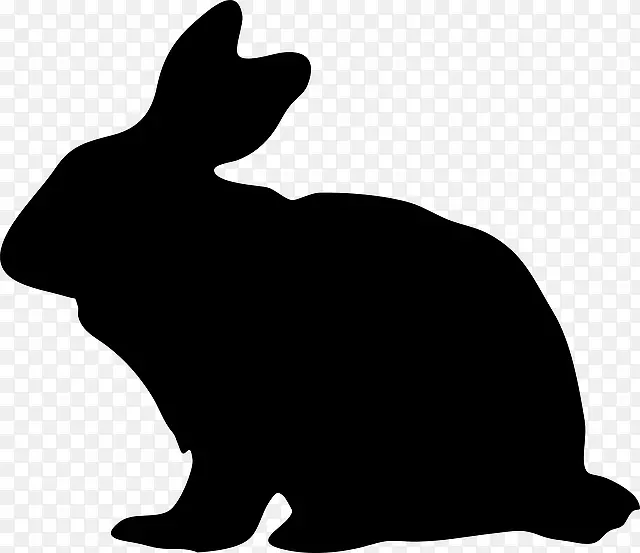 剪贴画png图片兔子动物剪影