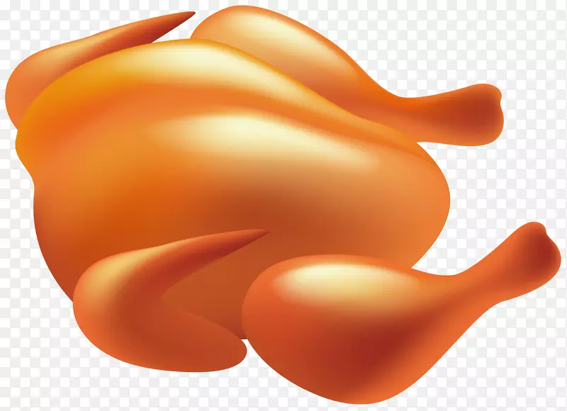 烤鸡橙鸡夹艺术png图片-鸡肉
