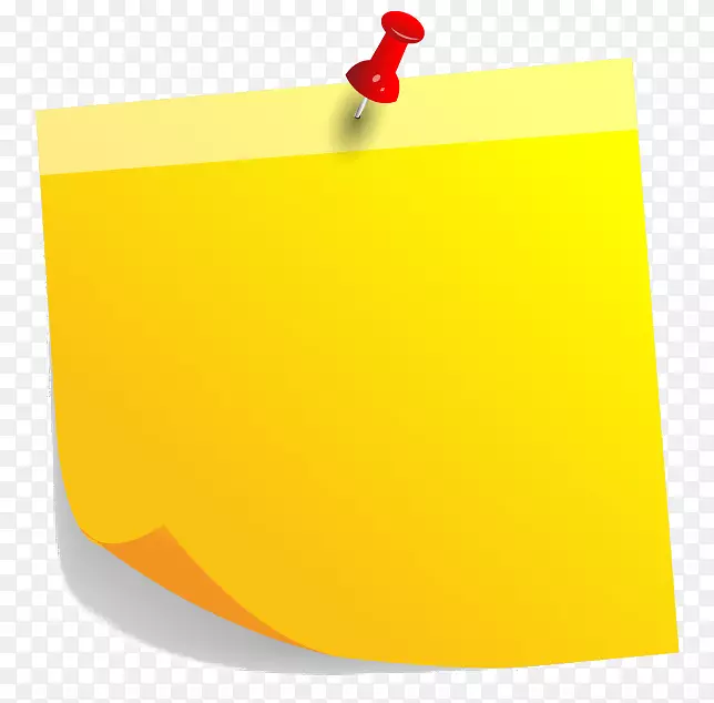 邮寄-便笺纸合同矩形电子邮件-张贴它注PNG黄色
