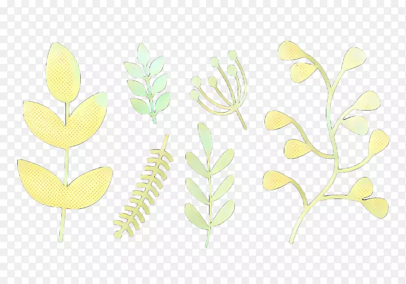 花卉设计植物茎叶字体