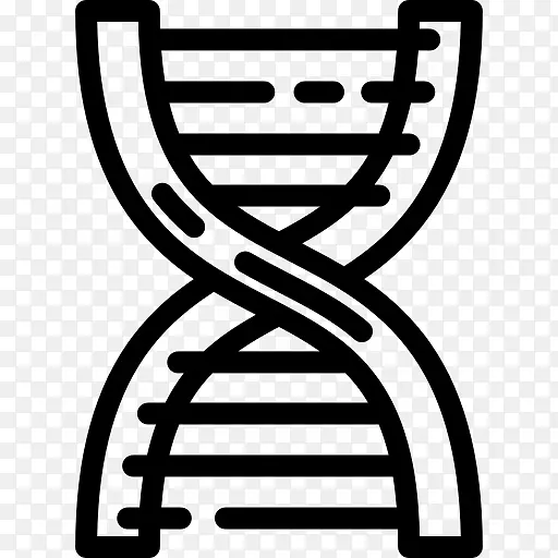 DNA核酸双螺旋剪辑艺术图形生物学剪贴画黑白png dna