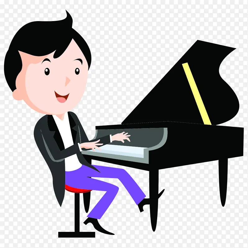 钢琴 素描 钢琴家