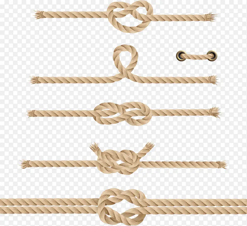 绳索 绳结 米色