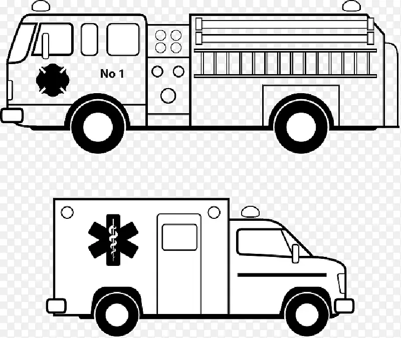 救护车 图纸 消防车