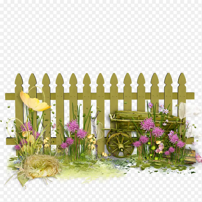篱笆 篱笆尖桩 花园