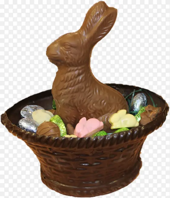 复活节兔子 巧克力兔子 复活节篮子